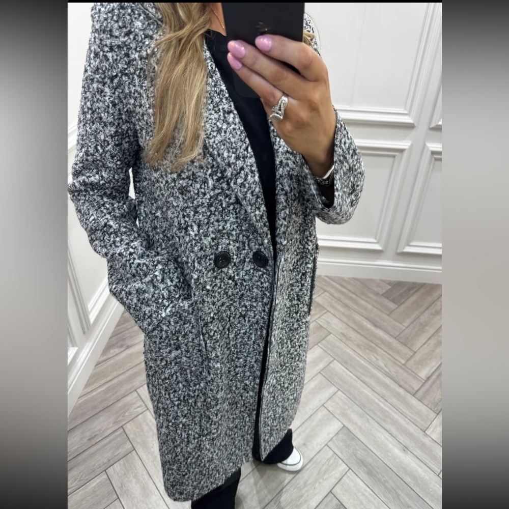 MADE IN ITALY Women's Gray Blend Coat